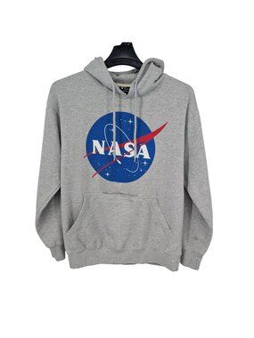 Vintage NASA Graphic Hoodie Pullover Sweatshirt Logo Space Science Y2K Medium